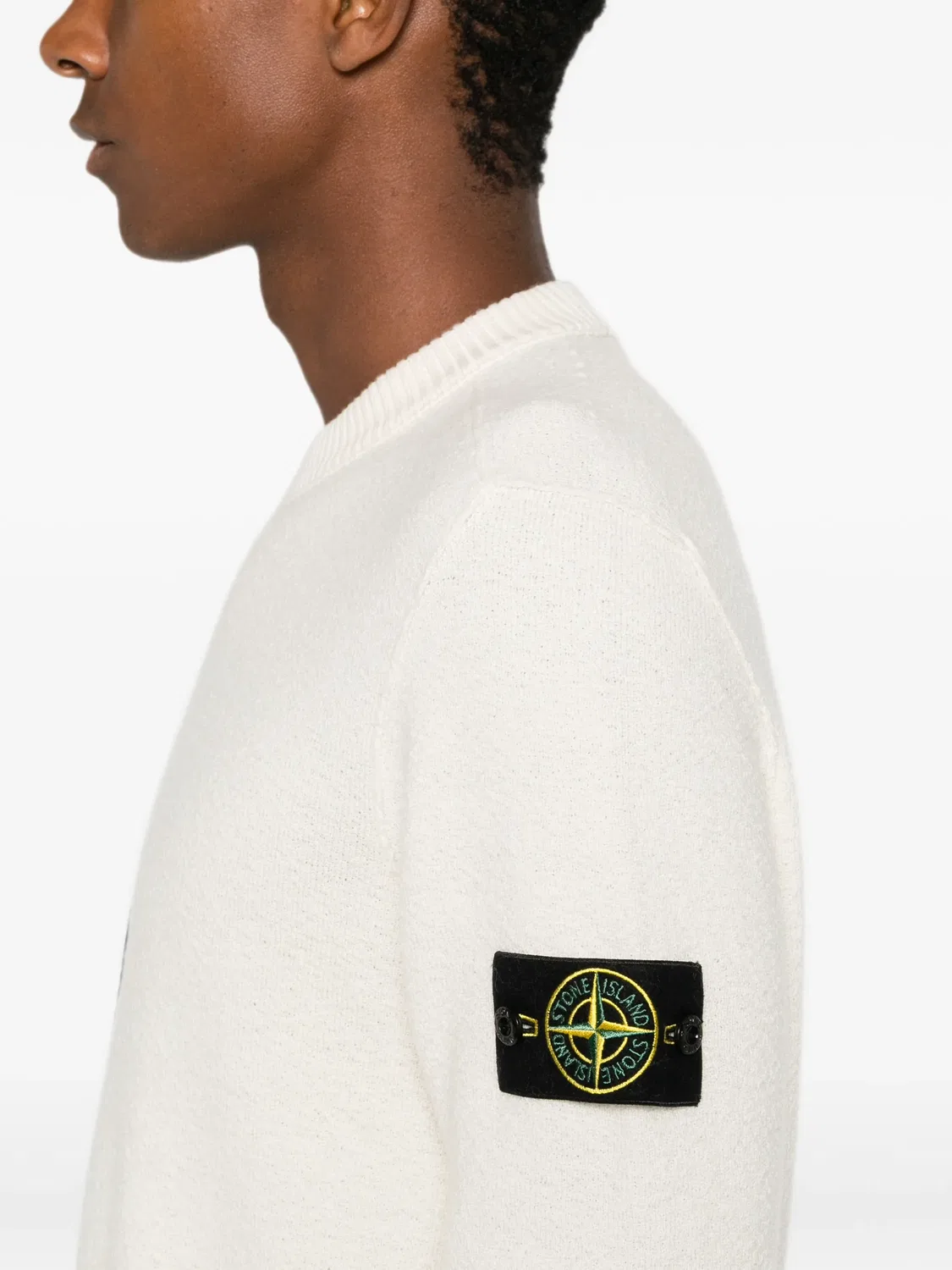 Stone Island Свитер с нашивкой, нейтральные тона — фото 2