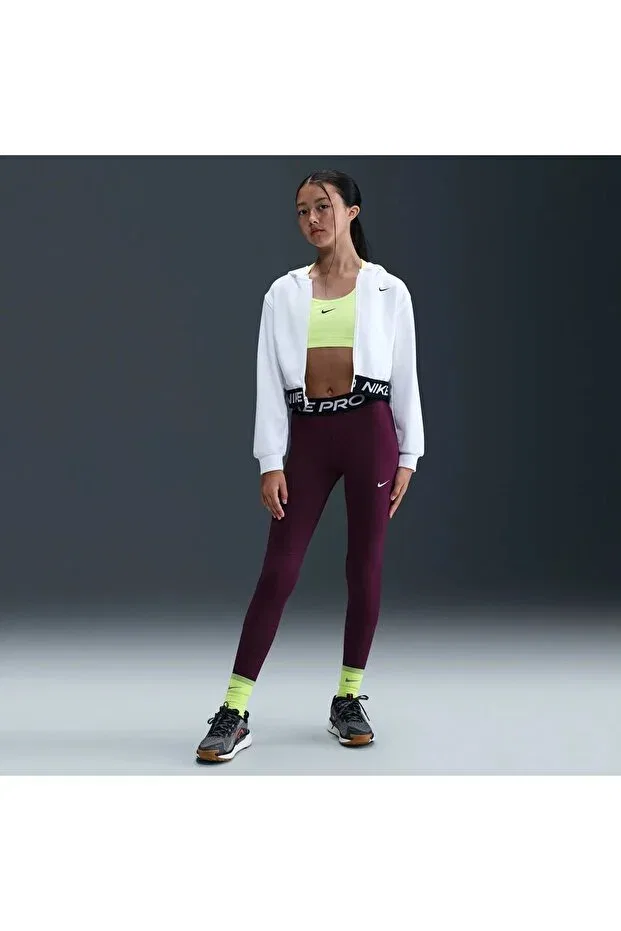 Детские леггинсы для девочек спортивные скинни Nike, Burgundy — фото 2