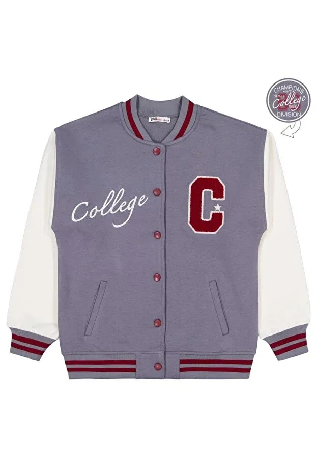 Вышитый кардиган C для детей 10-13 лет - серый, 11-12 лет Civil Girls