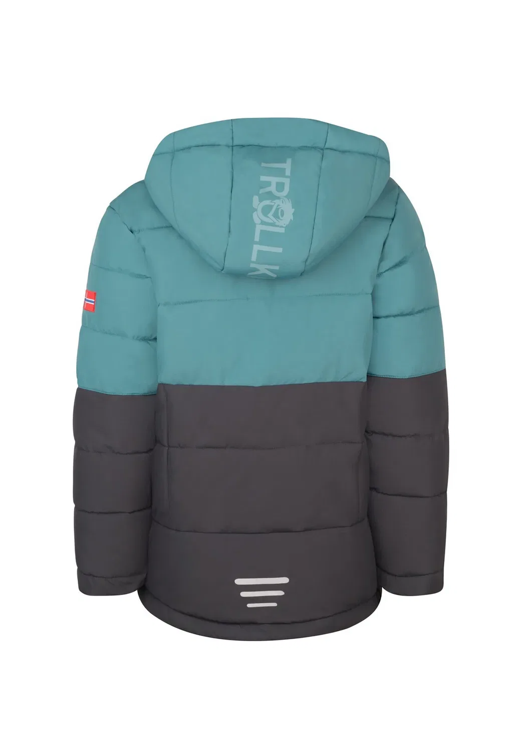 Детская куртка gryllefjord - зимняя куртка Trollkids, Stormy Blue/Black/Flame Orange — фото 2