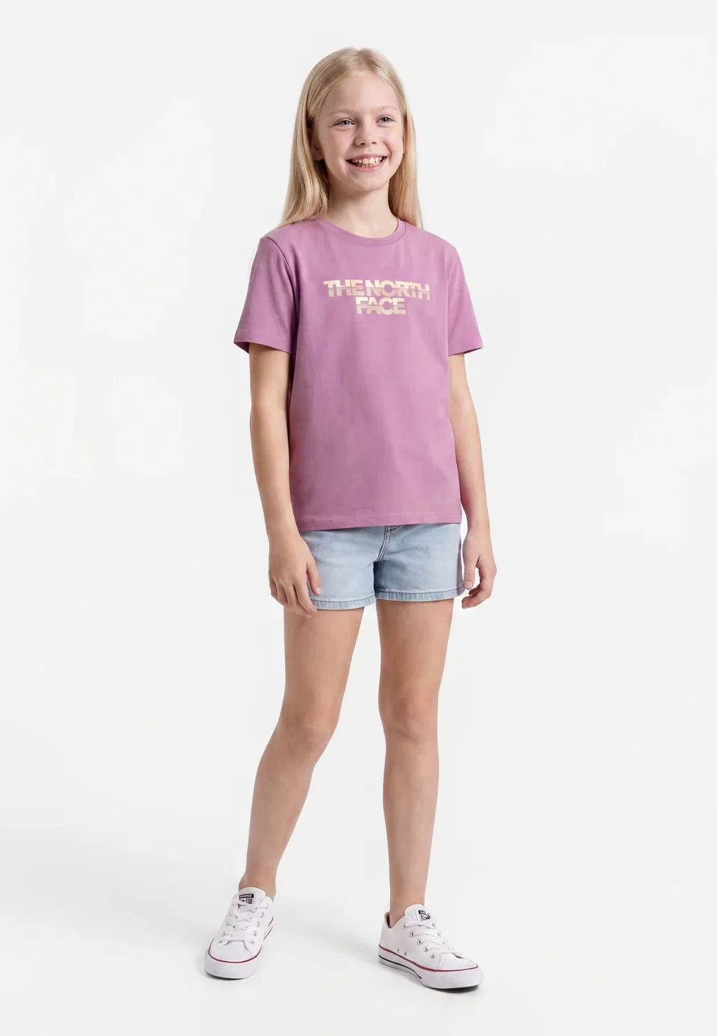 Футболка Chalbi с графическим принтом, унисекс The North Face, Hushed Lavender