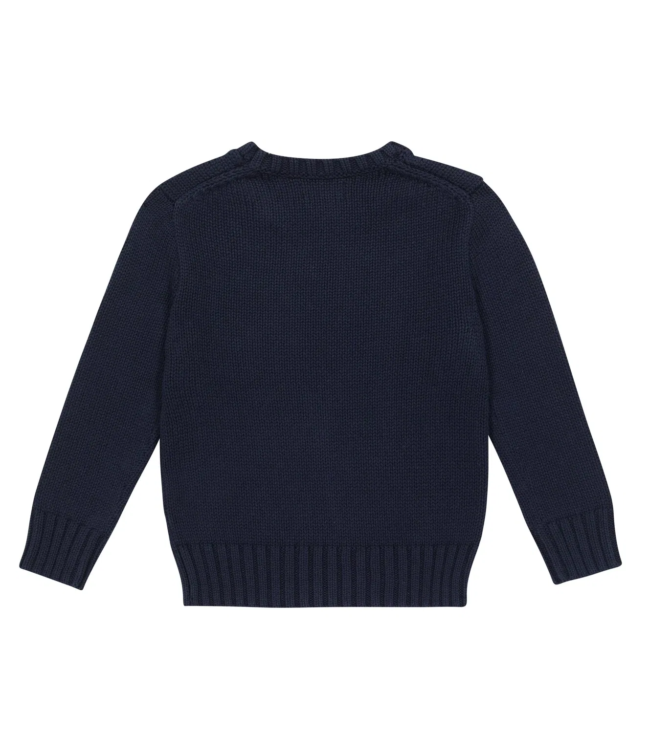 Свитер жаккардовый хлопковый Polo Ralph Lauren Kids, синий — фото 4