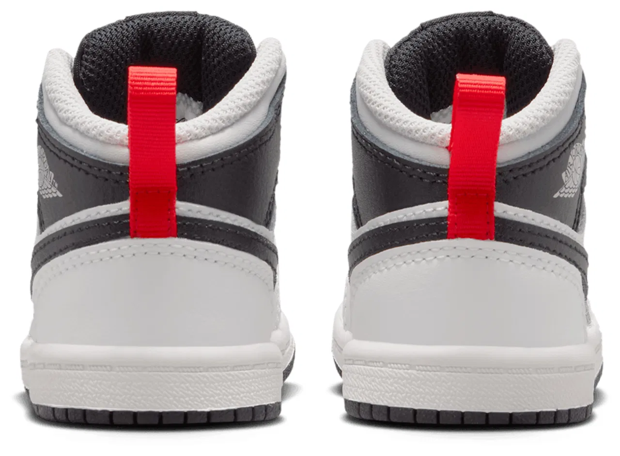 Кроссовки для мальчиков Jordan AJ 1 Mid, цвет Summit White/Black/Infrared — фото 3