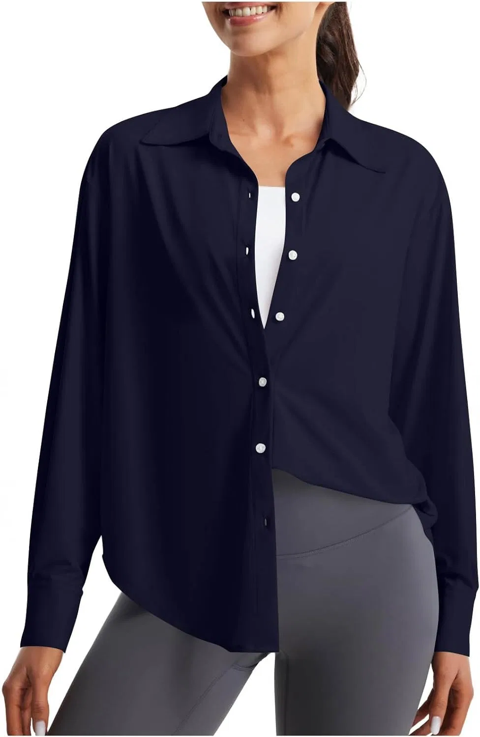 Женская футболка с защитой UPF 50+ Safari Sun Shirt, Navy