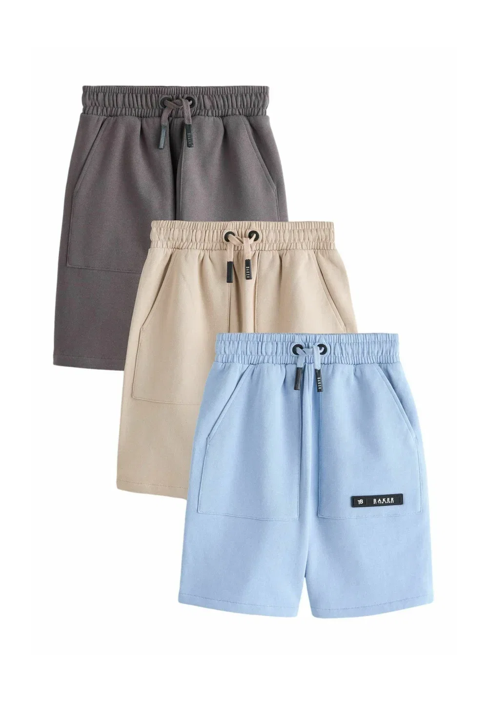 Стандартный крой - комплект из 3 шорт Baker By Ted Baker, Grey Stone Blue