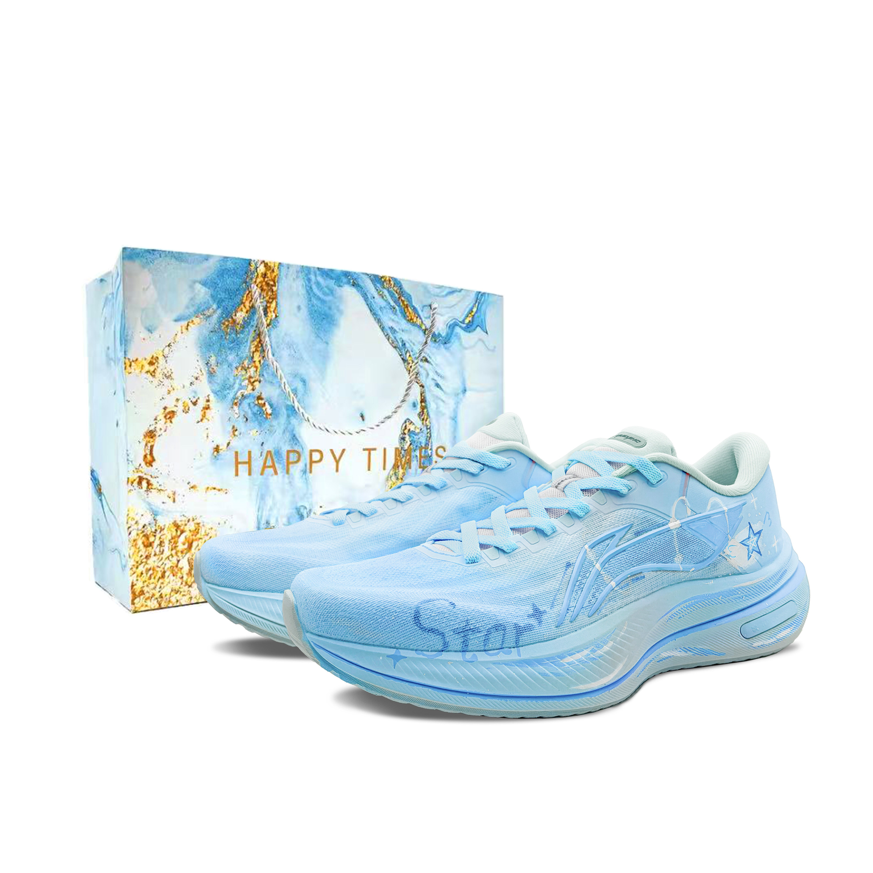 

Li-Ning Yueying 5 амортизирующие нескользящие износостойкие низкие, синий (shopping bag included)