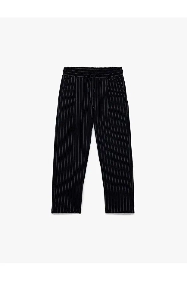 Детские брюки для девочек прямого кроя Koton, Navy Blue — фото 3