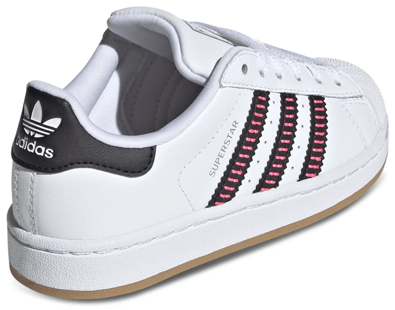 Кроссовки для мальчиков Superstar Adidas, цвет Ftwr White/Core Black/Lucid Pink — фото 3