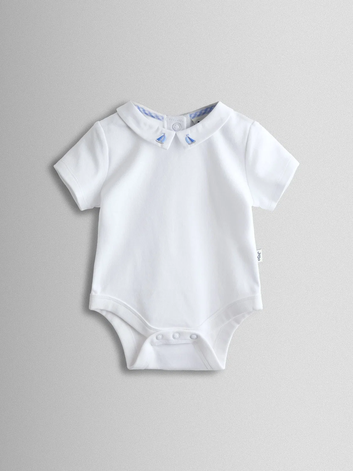 Боди JoJo Maman Bébé с вышивкой лодочки, белый