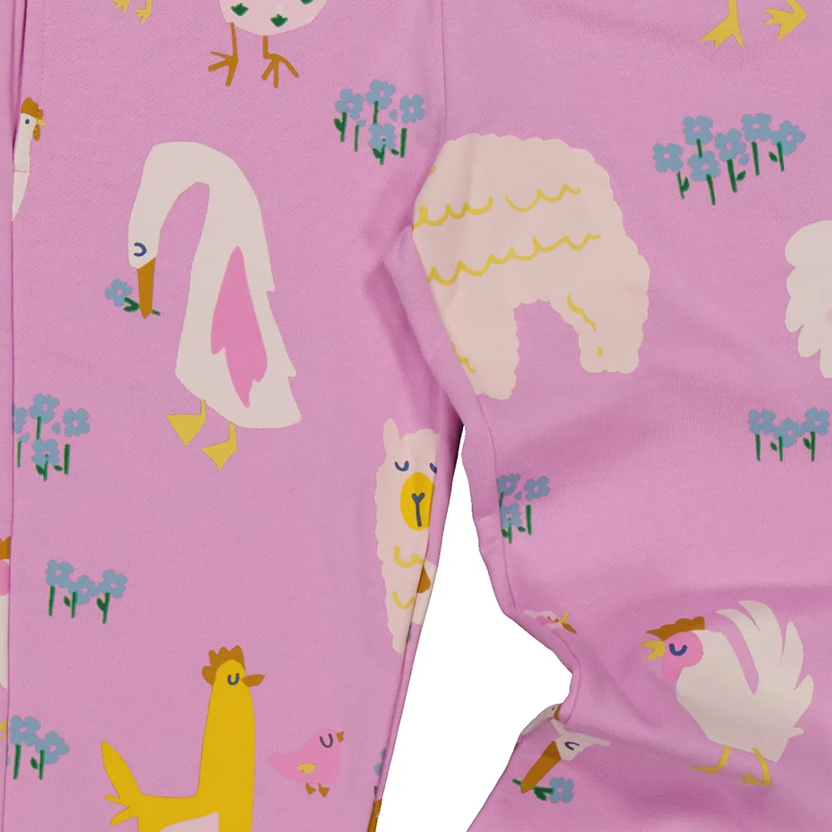 Детские спортивные штаны с принтом Alpaca Doodle Kids Alpaca Doodle Print Sweatpants Stella McCartney, Rosa/Multicolor — фото 2