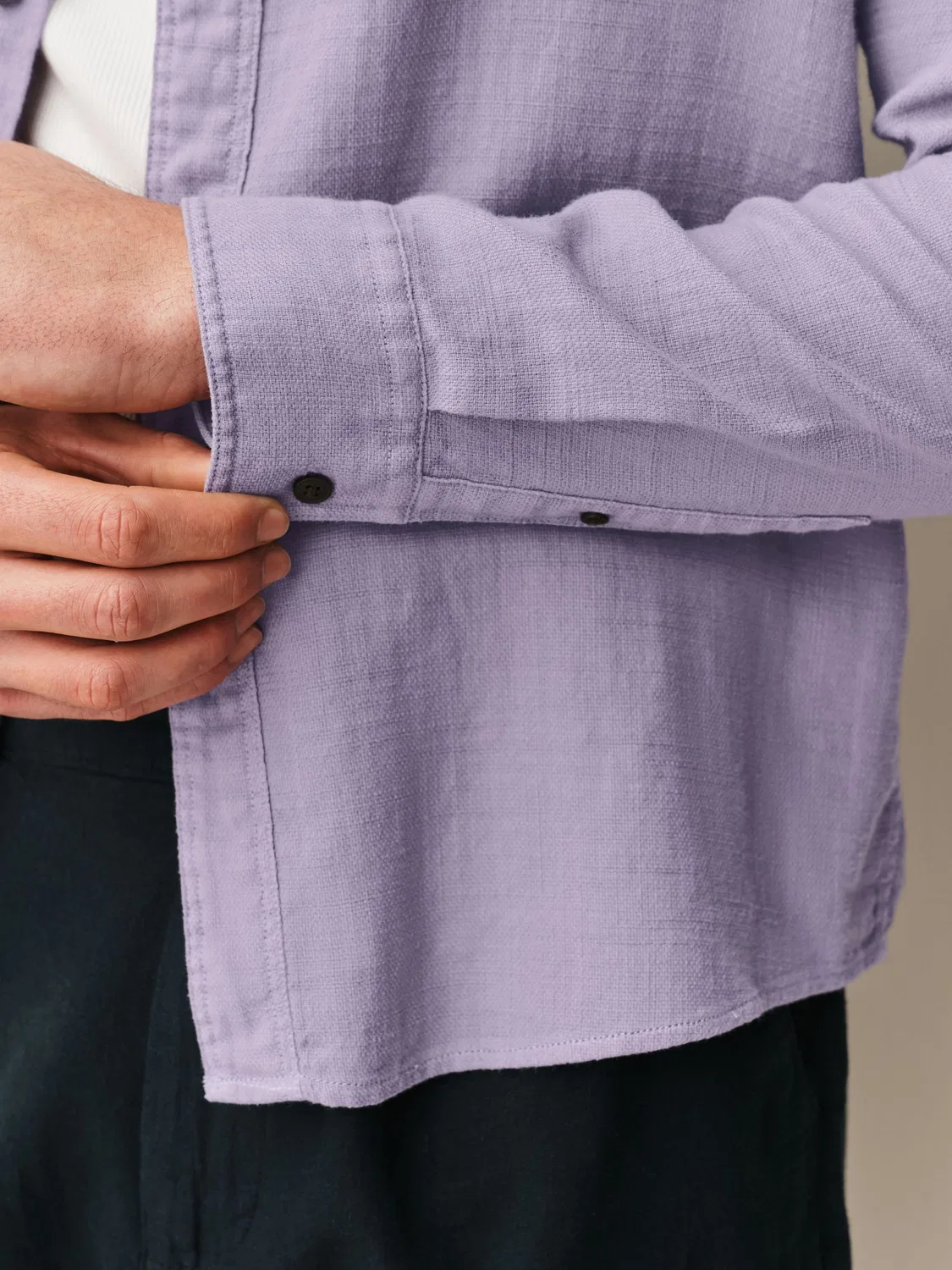 Рубашка с текстурированной тканью, Twin Pocket Next, фиолетовый — фото 4
