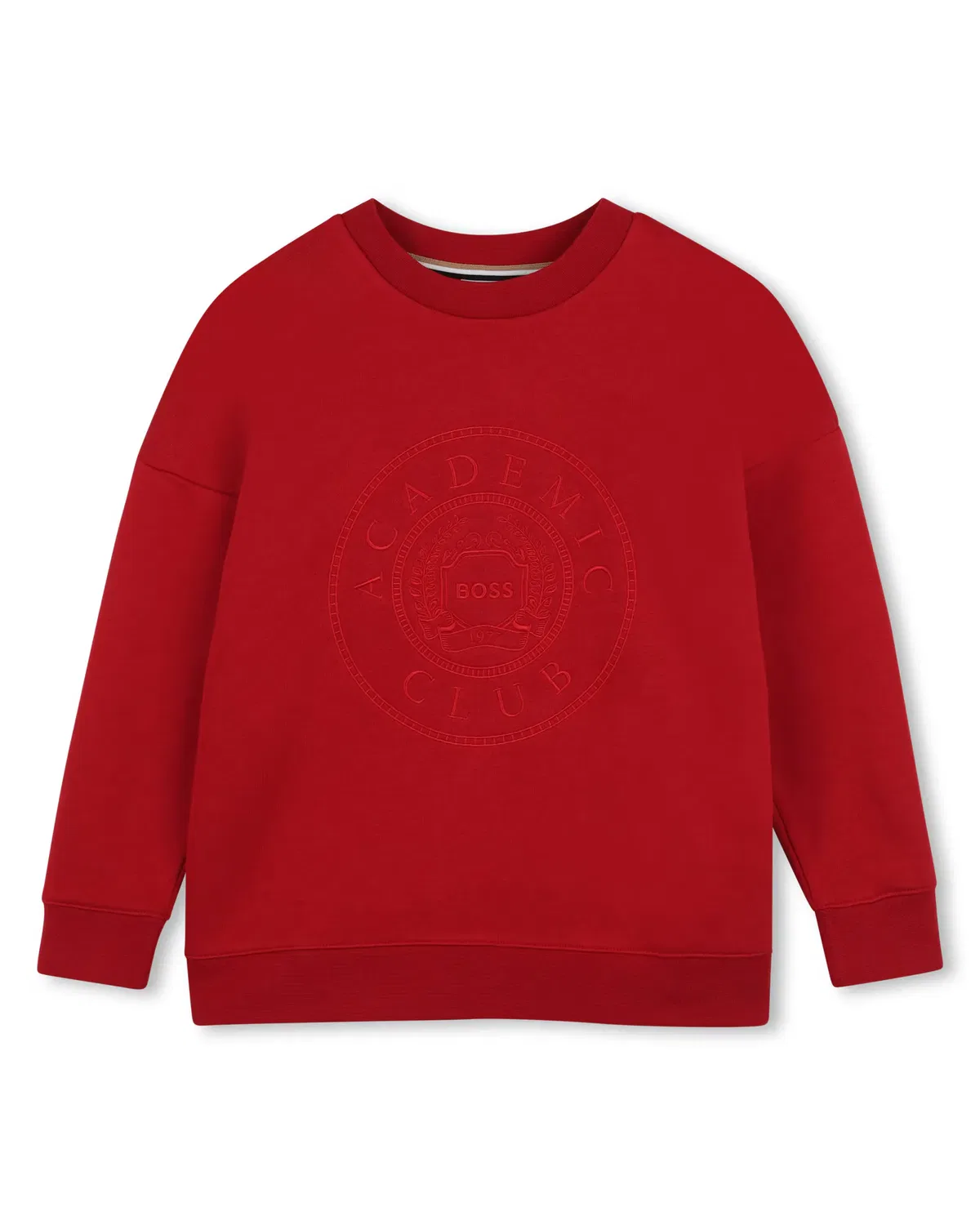 Детская худи для мальчиков с принтом BOSS Kidswear, Rojo