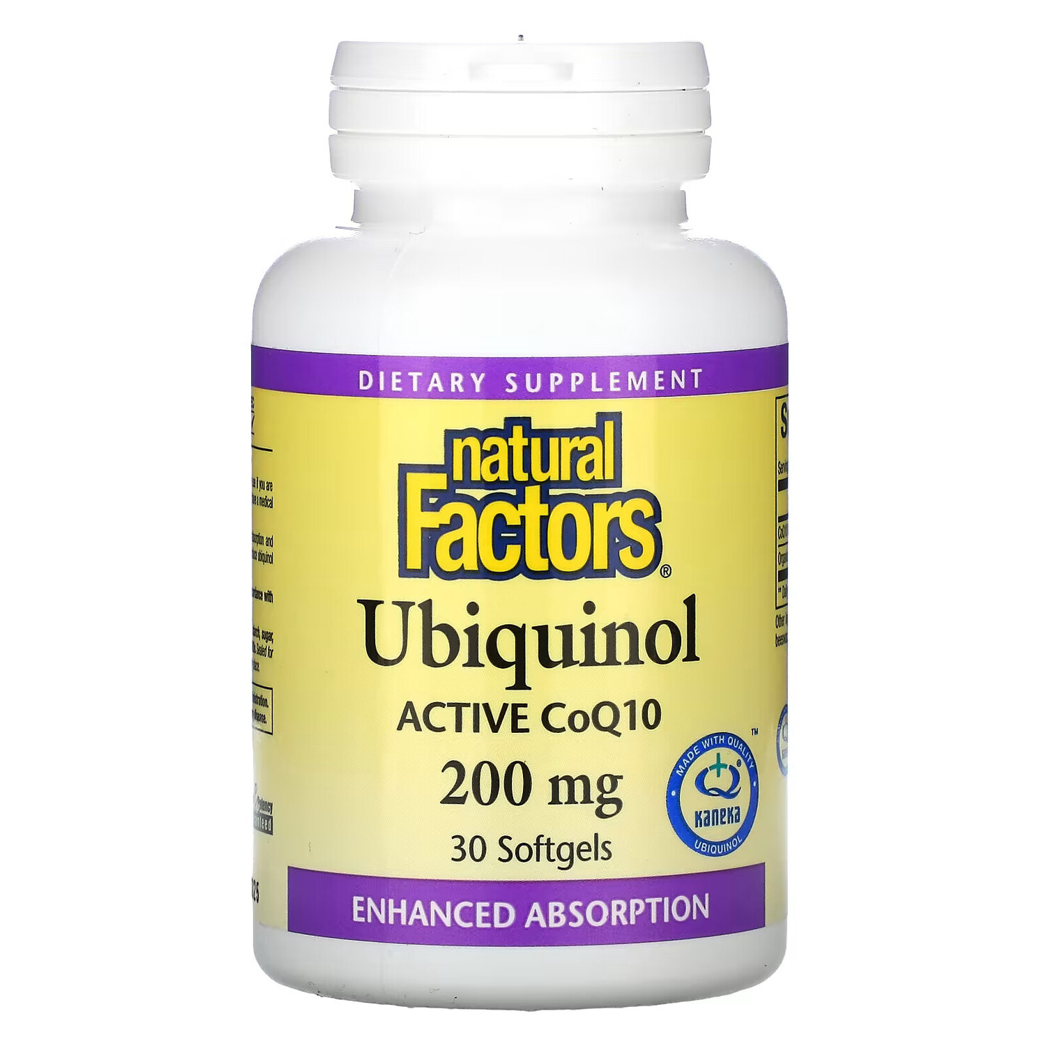 

Natural Factors, Убихинол, 200 мг, 30 мягких таблеток