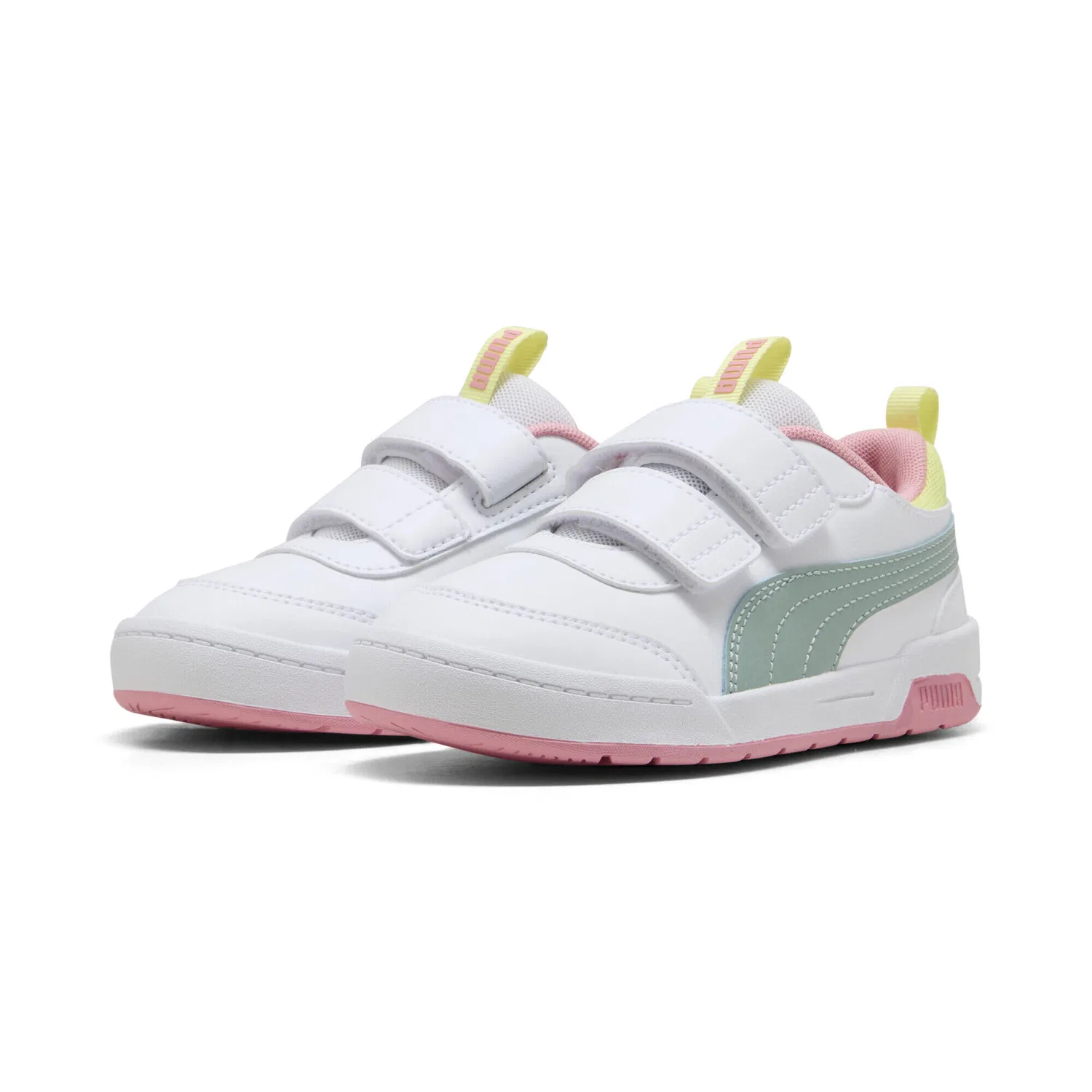 Детские кроссовки с липучкой Multiflex 2 Colour Puma, Weiss Grun