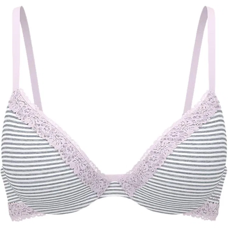 Женский бюстгальтер с бретелями Victoria's Secret, Heather Gray Stripes