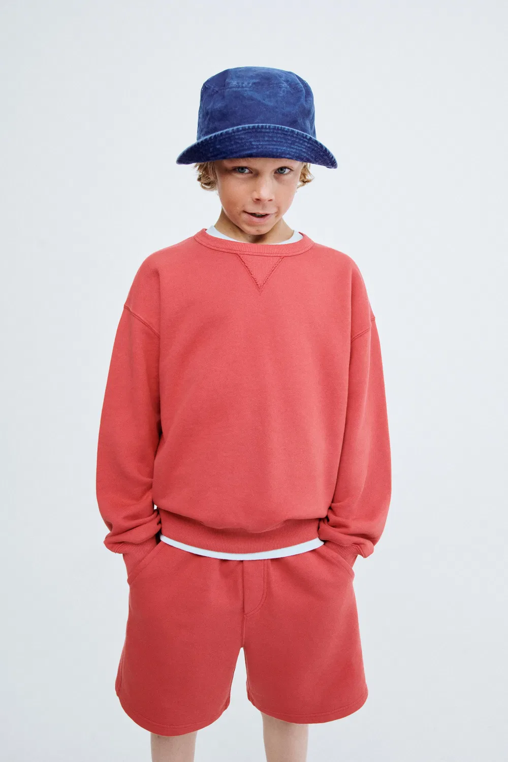 STORIESZ - ПЛЮШЕВЫЕ БЕРМУДСКИЕ ШОРТЫ ZARA, Bright Red — фото 4