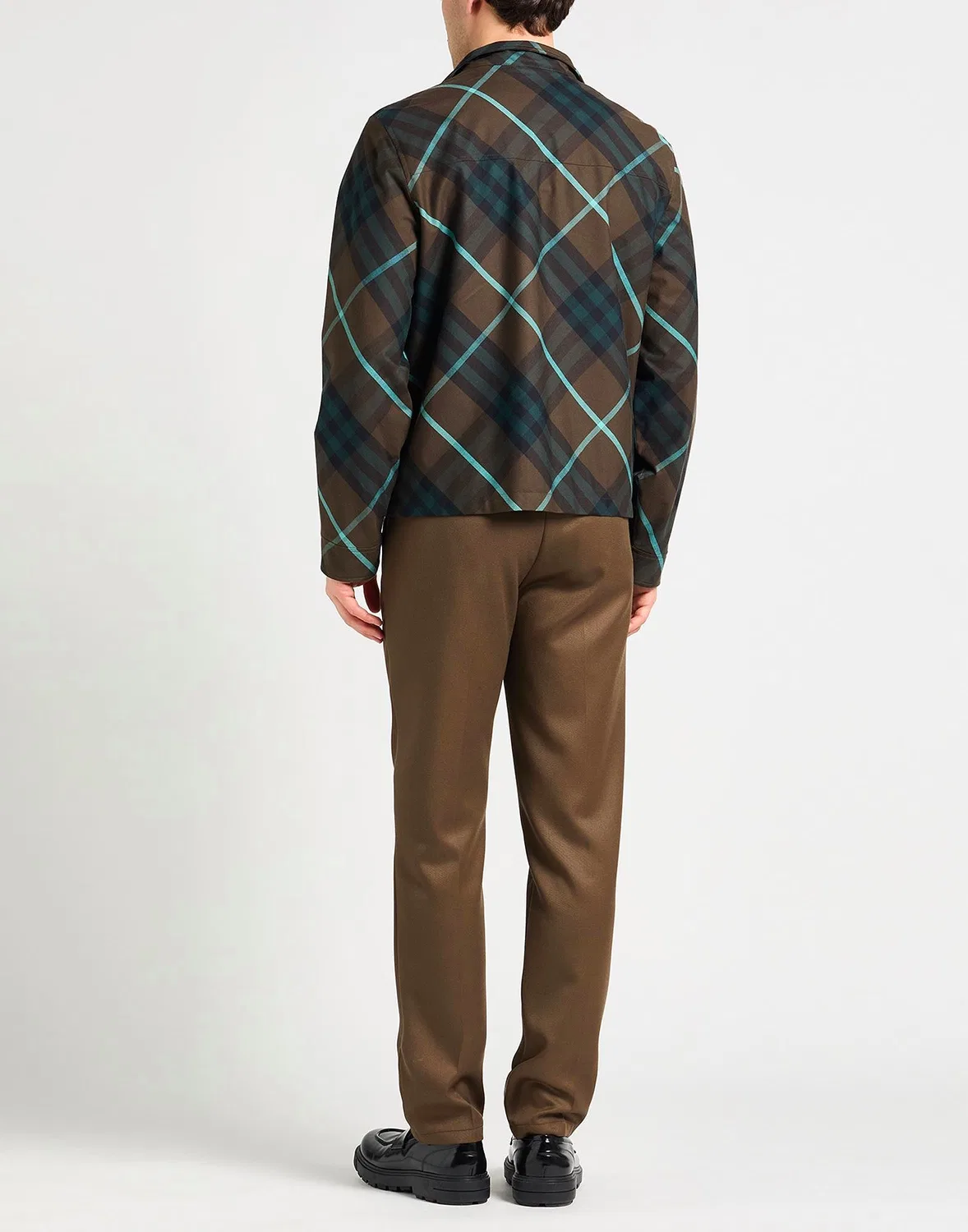Мужская куртка-харрингтон из твила с принтом Burberry, темно-зеленый — фото 3