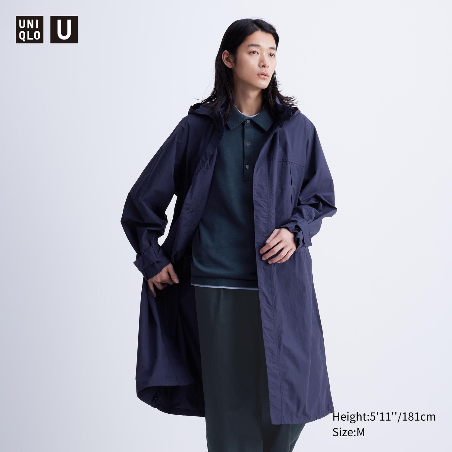 Тренч-пальто Uniqlo U, 67 синий — фото 2