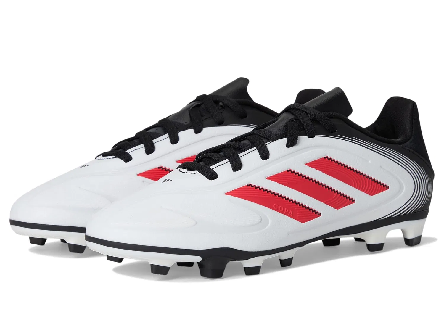 Детские бутсы для мальчиков с полосками Copa Pure 3 Club Firm Ground / Multi Ground Adidas, White Red Glossy Black