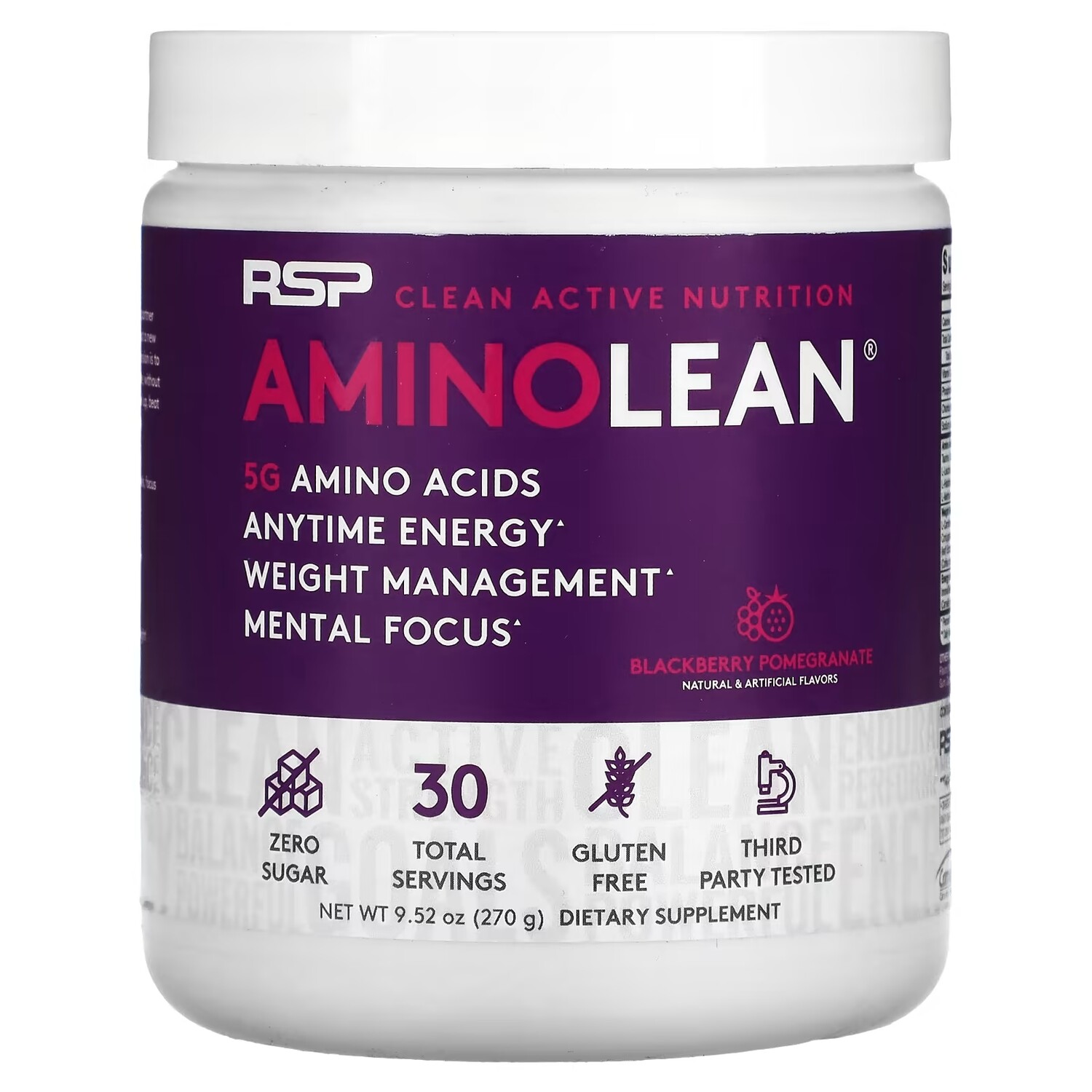 

Незаменимые Аминокислоты RSP Nutrition Anytime Energy, ежевика и гранат, 270 г