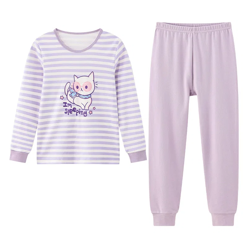 Детское белье с круглым вырезом Hodo Grade School Underwear Sets Crew Neck Moderate, Red bean, Purple