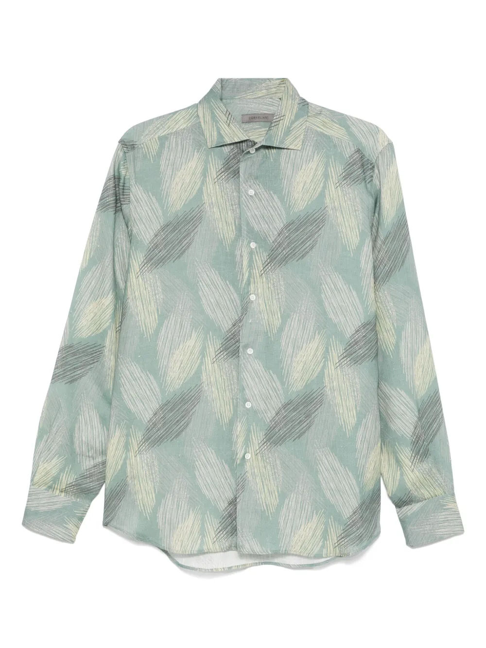 

Льняная рубашка Corneliani, зеленый