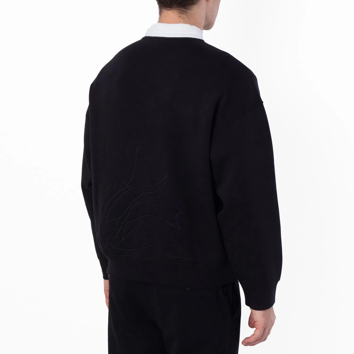 Свитшот с вышивкой Embroidered-Design Emporio Armani, Black Beauty — фото 4