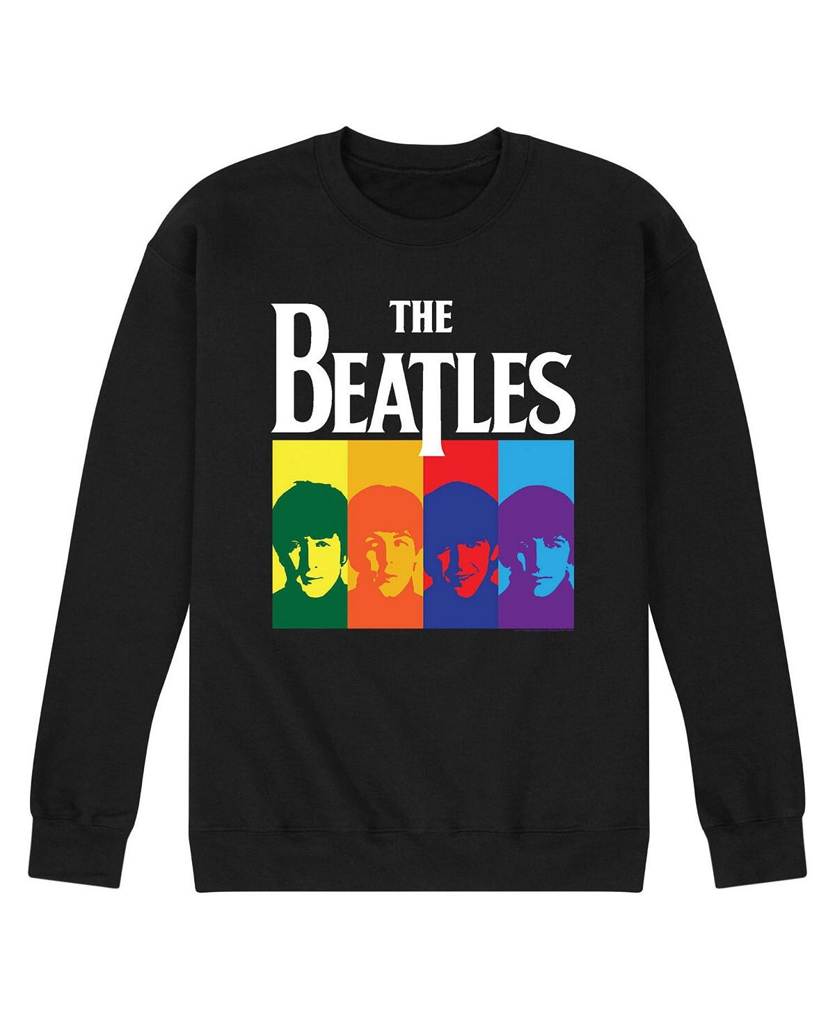 

Мужская флисовая толстовка the beatles group faces AIRWAVES, черный