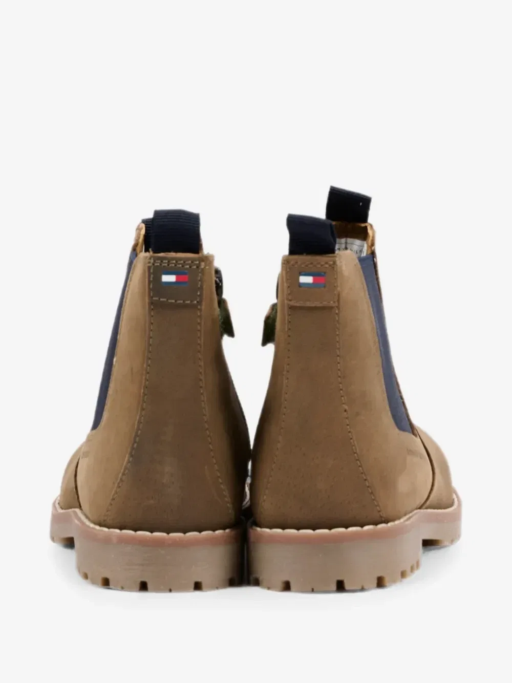 Кожаные ботильоны с эластичными вставками Tommy Hilfiger Junior, коричневый — фото 4