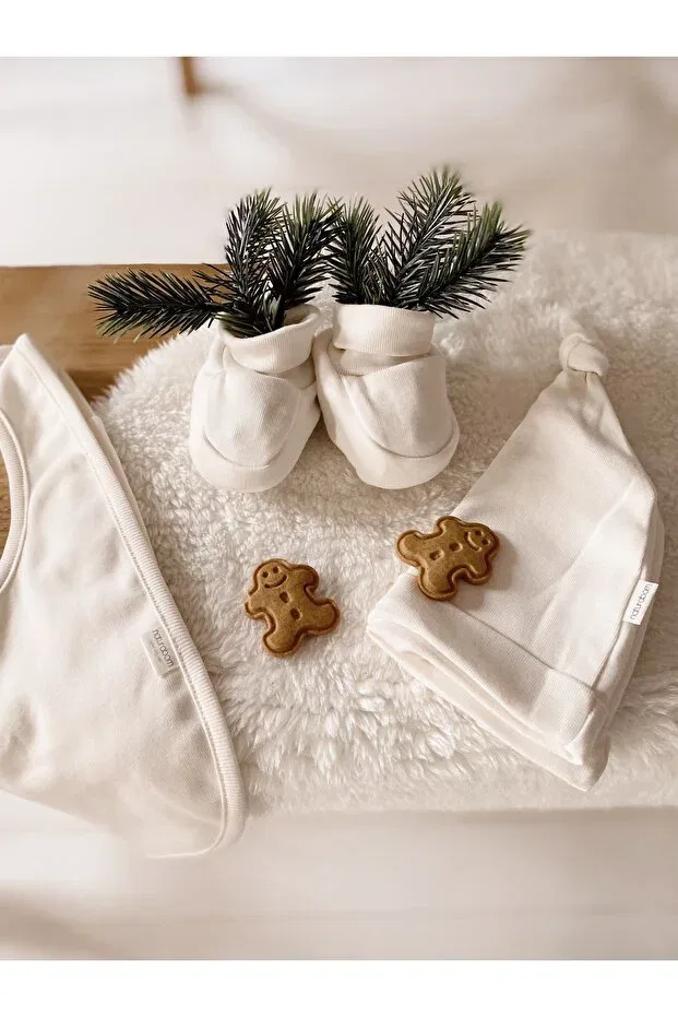 Детские пинетки хлопковые Gots Organic Certified Baby Booties Naturaborn, Natural — фото 4
