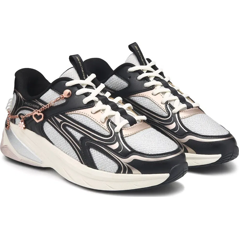 Детские уличные кроссовки S2K Skechers, Black/Rose Gold