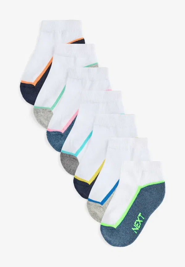 Носки с амортизирующей стелькой 7 пар Next white, белый/синий