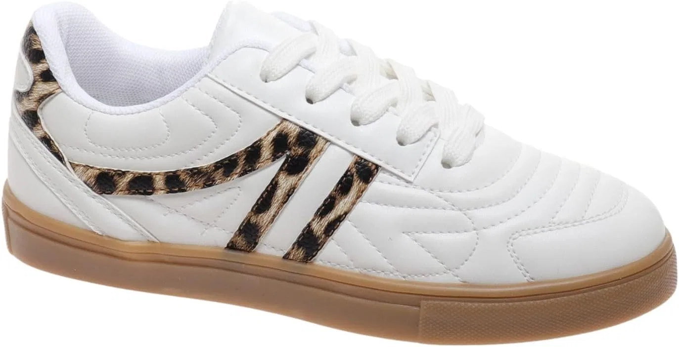 Детские кроссовки для девочек на шнуровке Fast-57 OUTWOODS, Leopard Print Combo