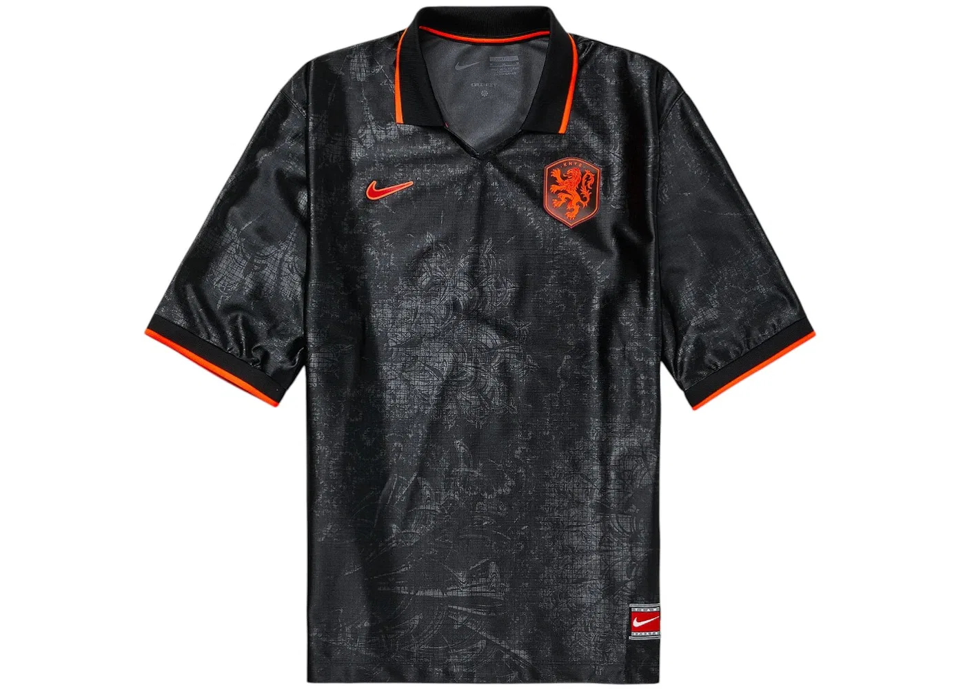 Мужская футболка с длинным рукавом Nike Netherlands 2026 Dri-FIT Energy Top, Black Hyper Crimson
