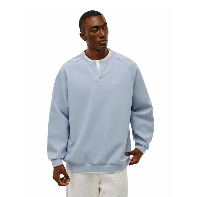 Детский свитшот с воротником-стойкой Henry Collar FPA, Haze Blue