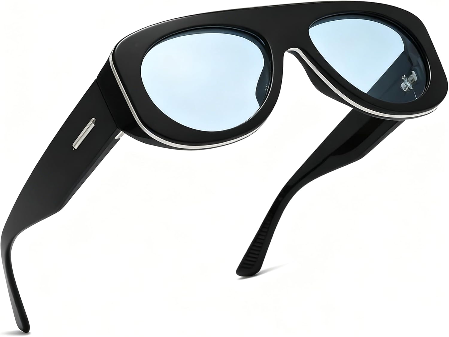 

Мужские солнцезащитные очки-пилот большого размера в винтажном стиле, модные, с леопардовым принтом, зеленые, с защитой от УФ-излучения UV400, женские, в стиле панк mincl, Blue