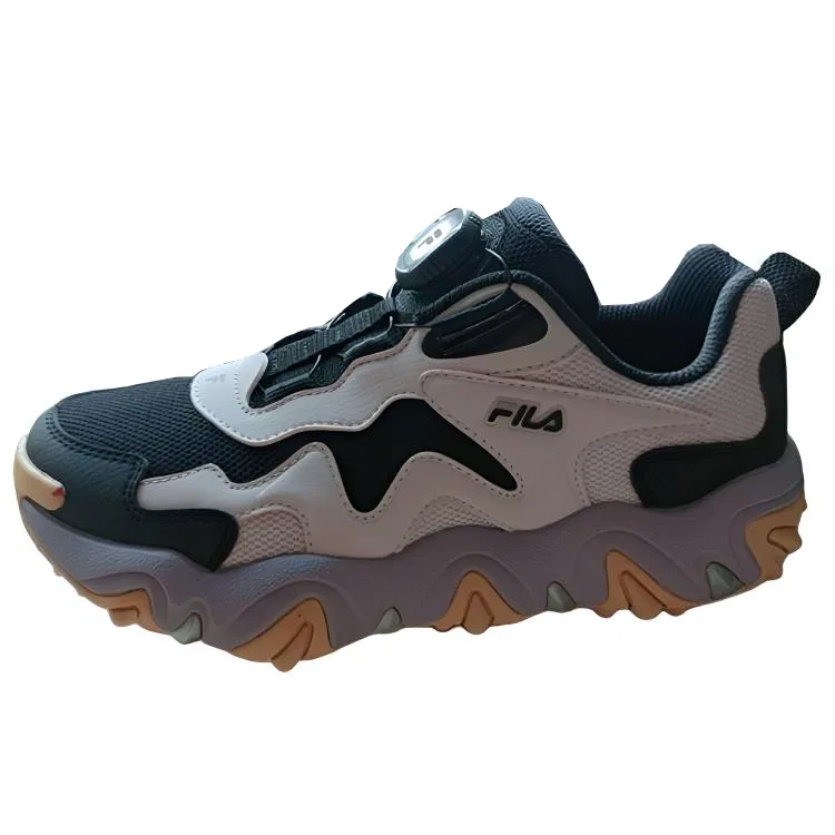 Детские кроссовки для мальчиков с закрытым носком FILA KIDS Tiger Claw 2, Black/Romantic Purple