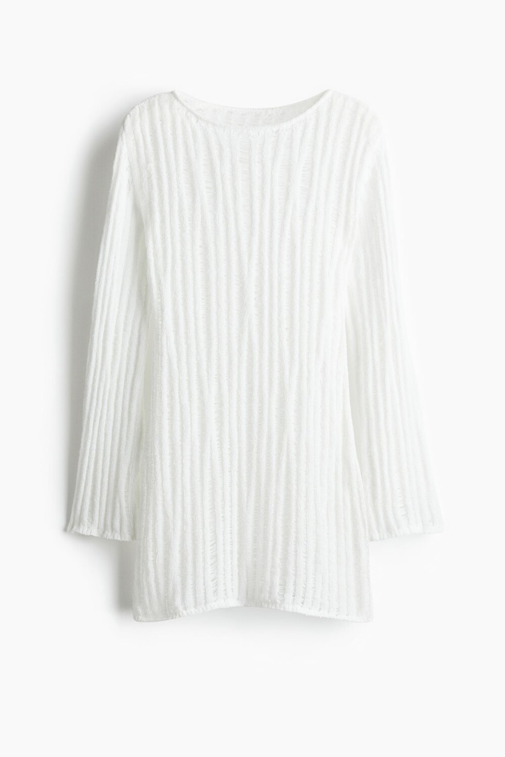 

Платье H&M Ladder-stitch-look Knit Mini, белый