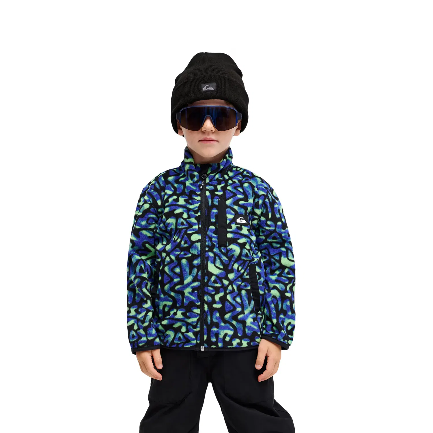 Детское флисовое пальто с принтом No Destination Quiksilver, Verde