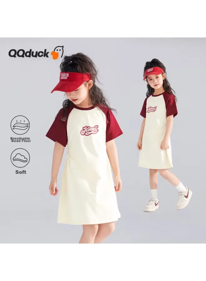 Платье-футболка с принтом Favalg Curious Qq Duck, бежевый