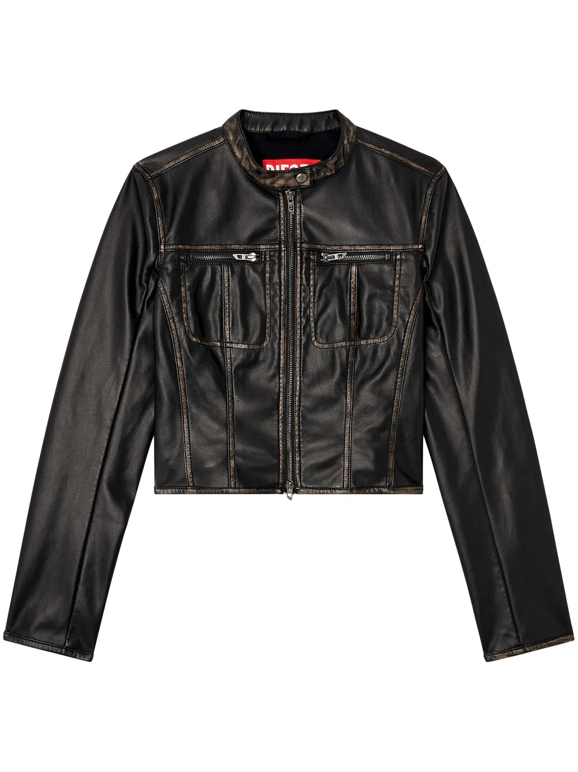 Кожаная куртка G-Lobe от Diesel, черный