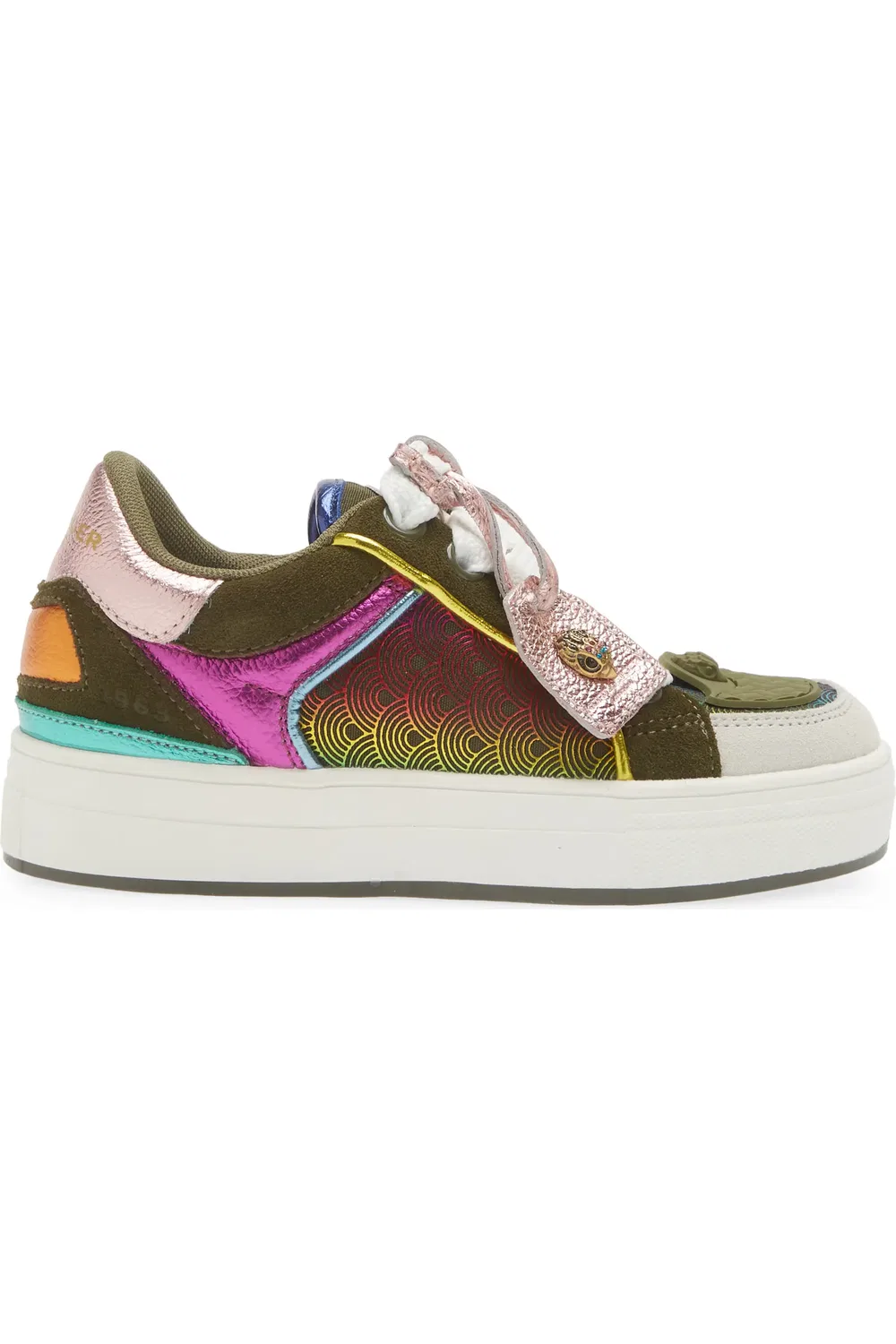 Кроссовки детские низкопрофильные Mini Southbank Kurt Geiger London, Green Combo — фото 3