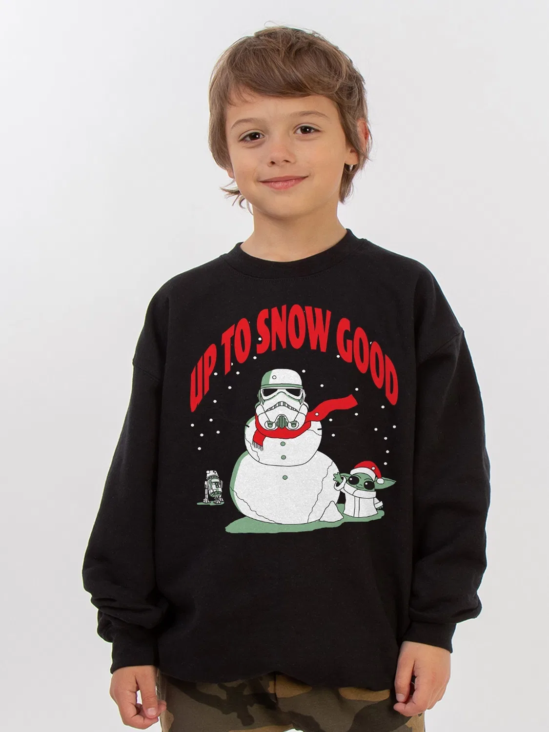 Свитшот The Mandalorian Snowman Brands In, черный
