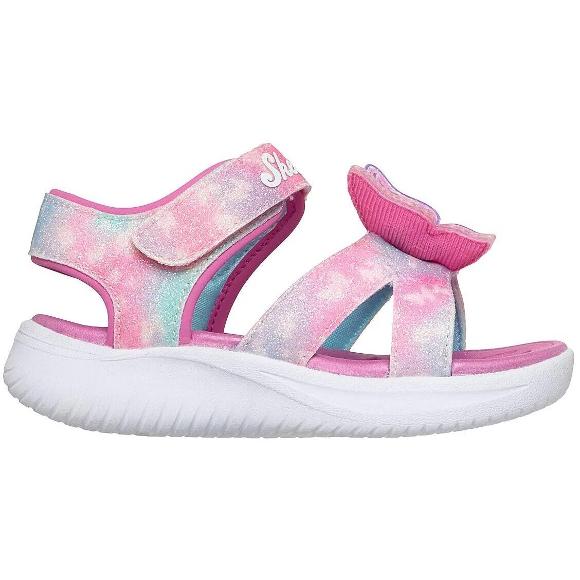 Детские сандалии с подсветкой Skechers S Lights-jumpsters Sandal Butterfly, Rosa — фото 3