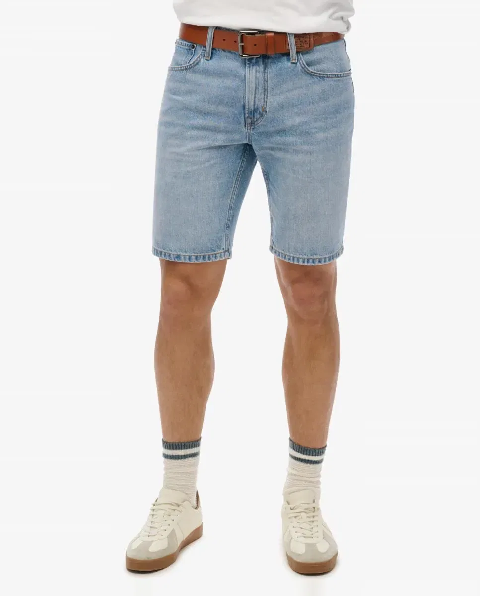Мужские шорты прямого кроя из органического хлопка Superdry, Azul Claro — фото 2
