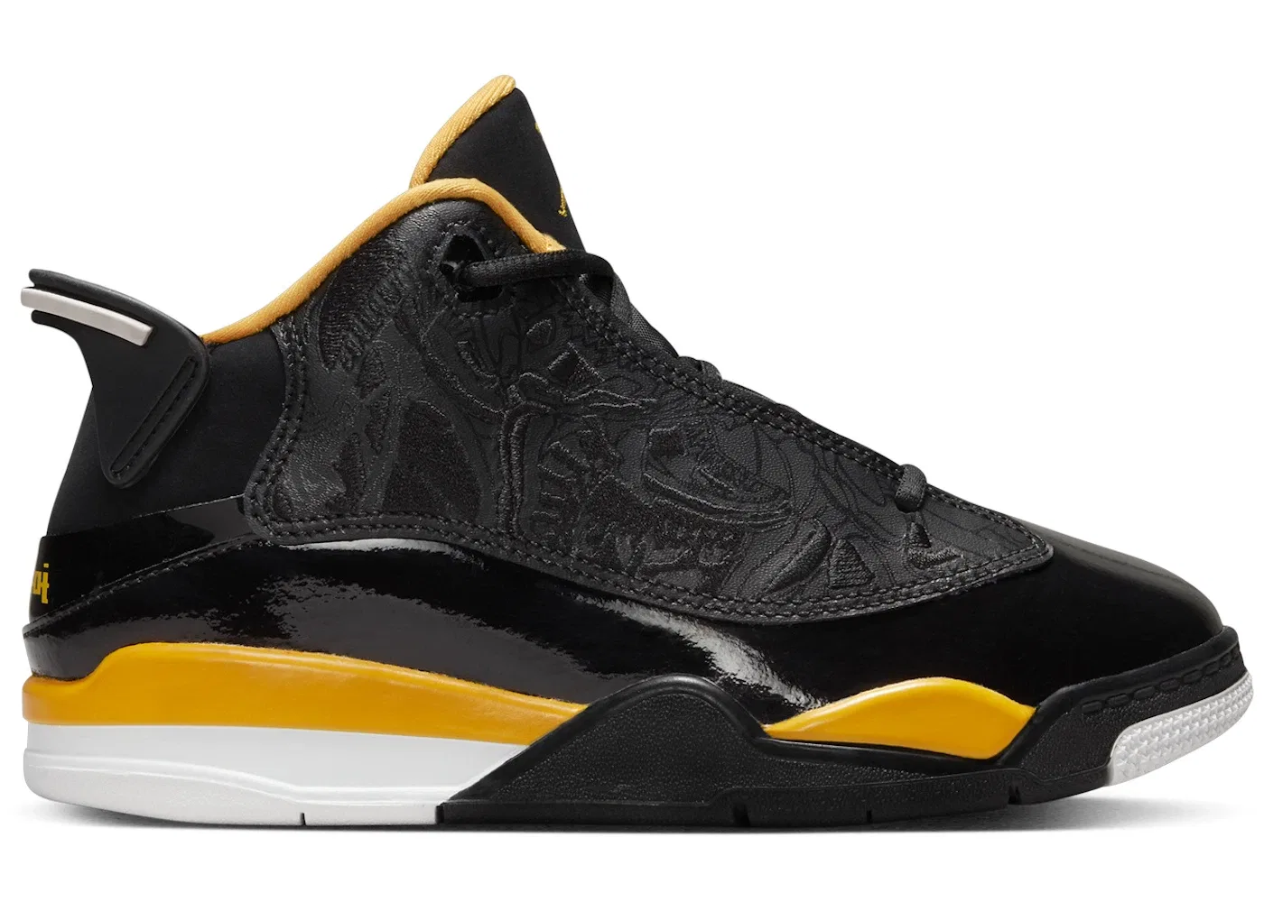 Детские кроссовки с принтом Jordan Dub Zero Jordan, Black/White/Taxi