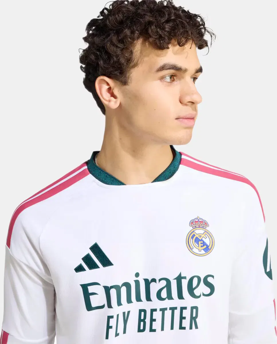 Мужская футболка с длинным рукавом Real Madrid CF 2026-2027 LS adidas, Blanco — фото 4