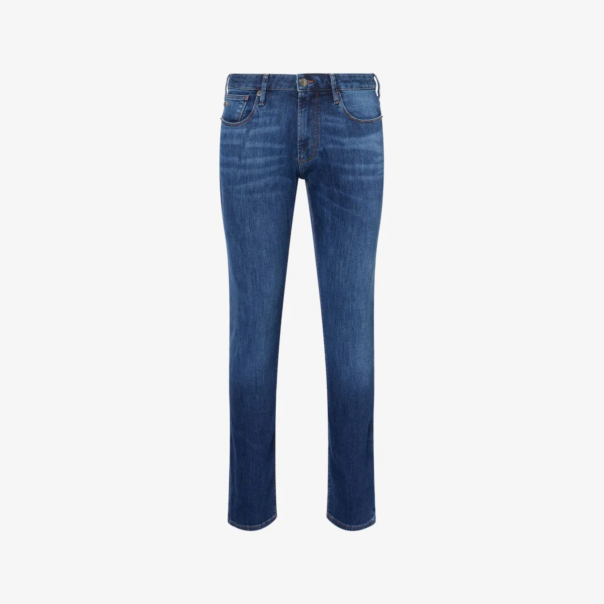 Джинсы J06 из эластичного денима зауженного кроя Emporio Armani, синий