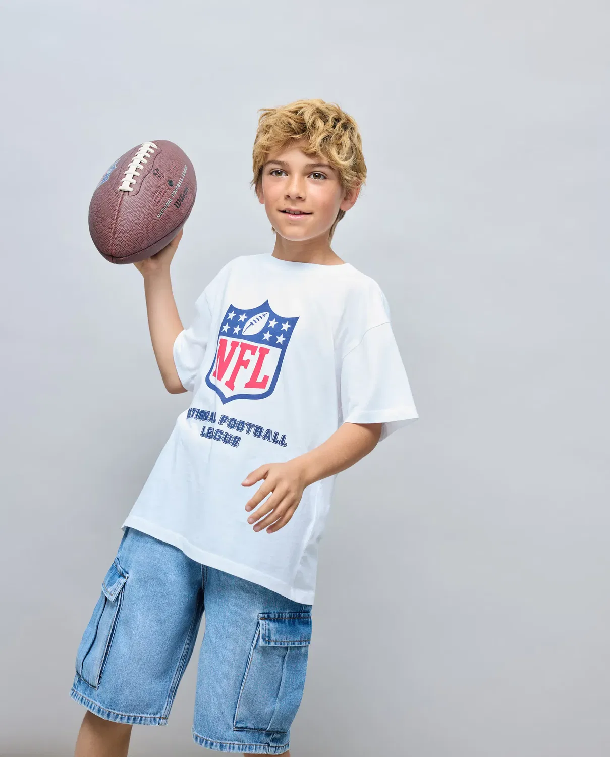 Детская футболка для мальчиков с принтом NFL Logos Kids El Corte Inglés, Blanco — фото 2