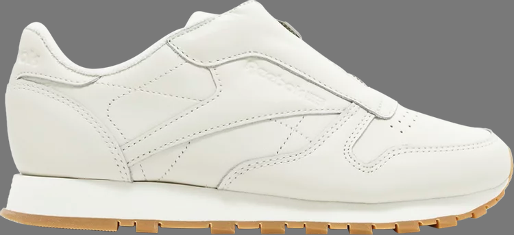 Кроссовки wmns classic leather zip 'chalk' Reebok, белый - фото